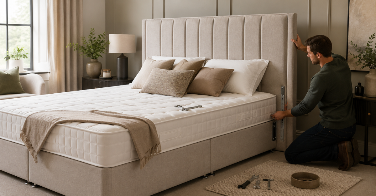 How to Fit a Floor Standing Headboard to a Divan Bed