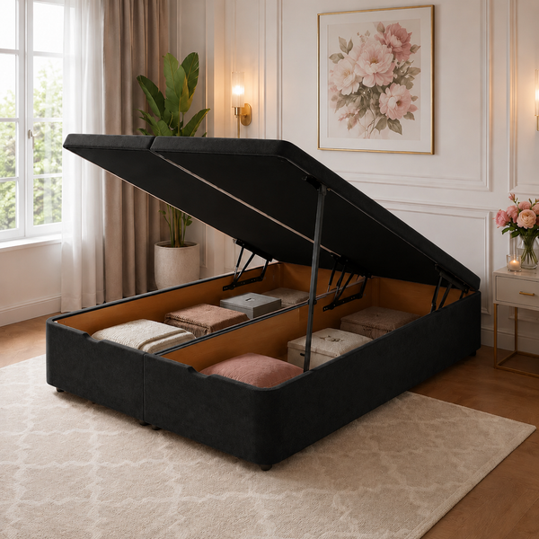 Chester Ottoman Divan Bed Space-Saving Side or End Lift Storage