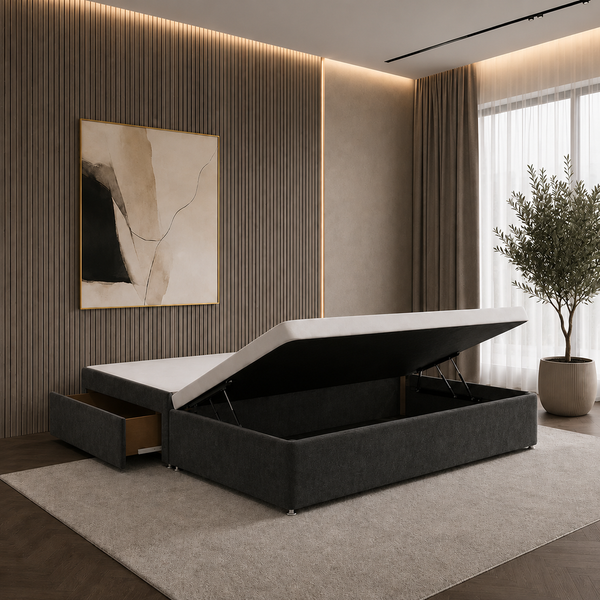 Norwyn Ottoman Storage Half End Lift Divan Bed Base