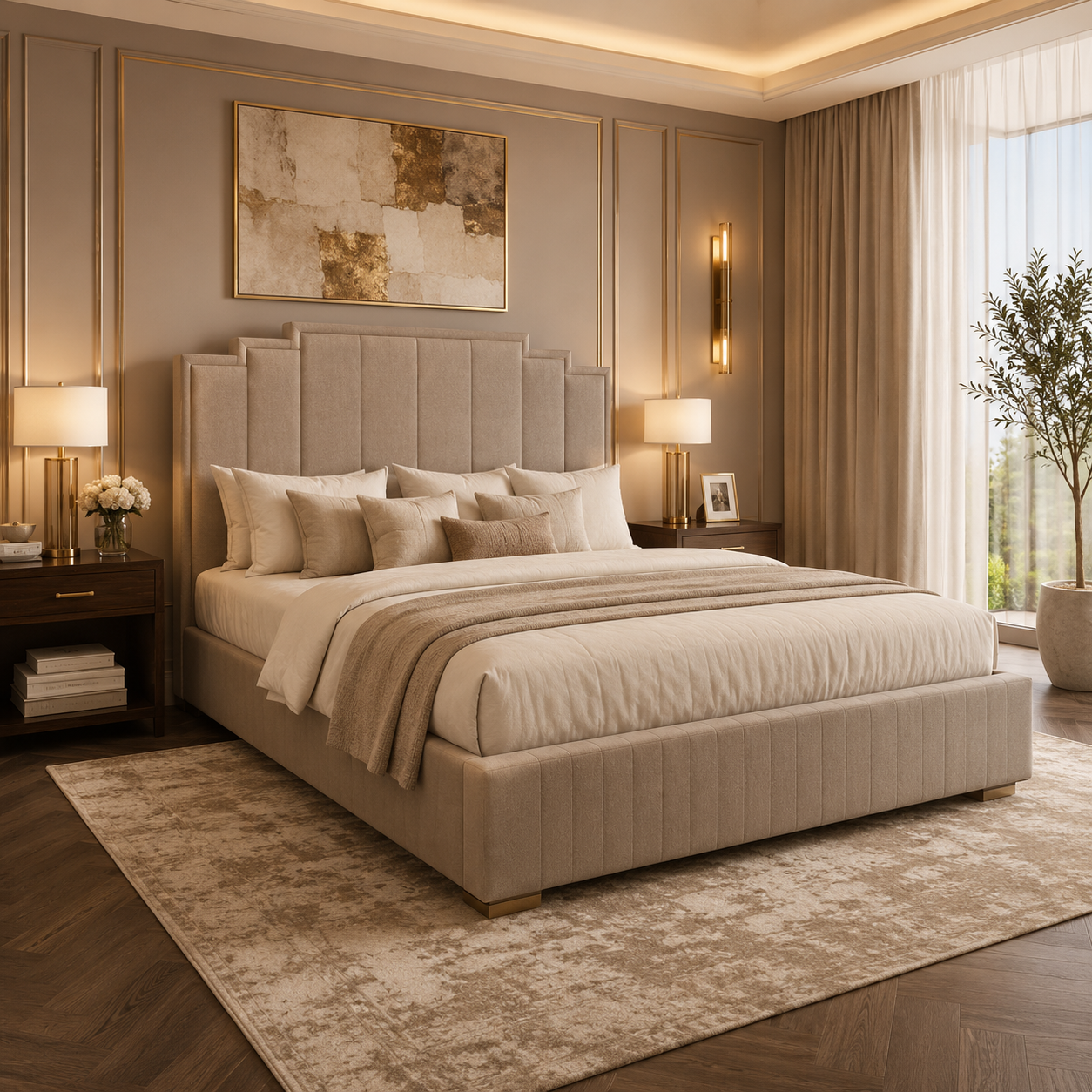 Ivycroft Upholstered Ottoman Bed