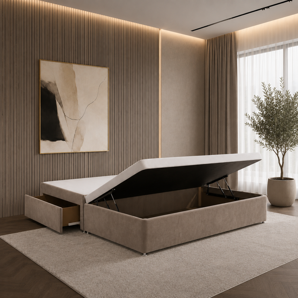 Norwyn Ottoman Storage Half End Lift Divan Bed Base