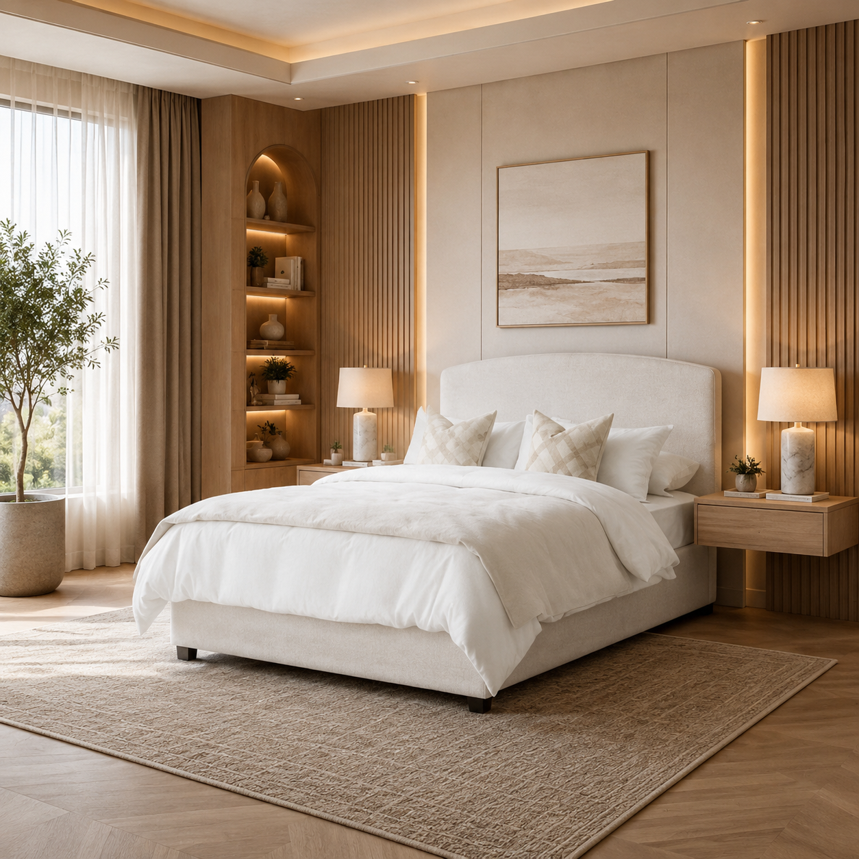 Rosecroft Upholstered Ottoman Bed